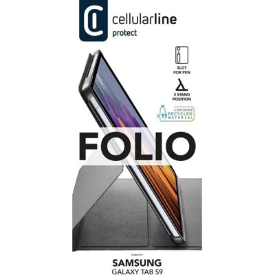 Cellularline Folio voor Samsung Galaxy Tab S9 - Slank Beschermhoes Cellularline Folio voor Samsung Galaxy Tab S9 - Slank Beschermhoes