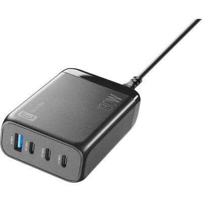 Cellularline - Multipower Desk GAN 130W - GaN - Chargeur - Publicité Cellularline - Multipower Desk GAN 130W - GaN - Chargeur - Publicité