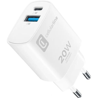 Cellularline 8018080476761 Smartphone - Universeel - Wit - AC Indoor Cellularline 8018080476761 Smartphone - Universeel - Wit - AC Indoor