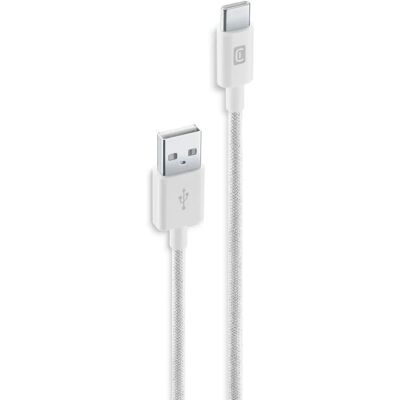 Câble USB Cellularline - 1,5m - Blanc - USB 2.0 - USB A vers USB C Câble USB Cellularline - 1,5m - Blanc - USB 2.0 - USB A vers USB C