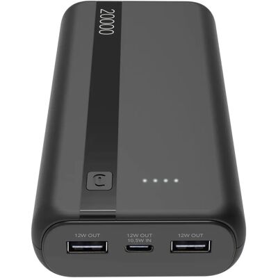 Cellularline PBENTRY20000K - 20000mAh Power Bank - Schwarz - Power Bank Cellularline PBENTRY20000K - 20000mAh Power Bank - Schwarz - Power Bank