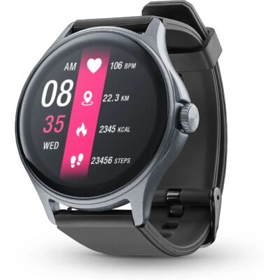 Cellularline ION PRO ROUND smartwatch - Bluetooth - Zwart Cellularline ION PRO ROUND smartwatch - Bluetooth - Zwart