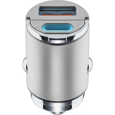 Chargeur auto Cellularline MICRON - Charge rapide, multiport, Gris - Publicité Chargeur auto Cellularline MICRON - Charge rapide, multiport, Gris - Publicité