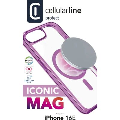 Cellular Line - Iconic MAG - Pink - Transparent - Case Cellular Line - Iconic MAG - Pink - Transparent - Case