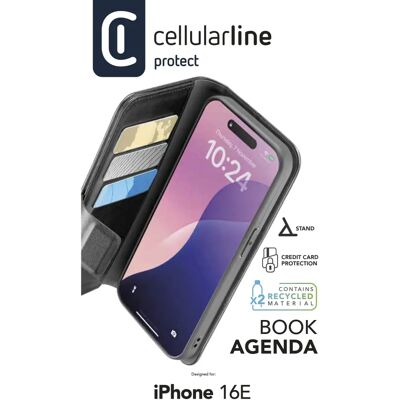 Apple iPhone 16e Bookag2iphse4k Schwarz Hülle Apple iPhone 16e Bookag2iphse4k Schwarz Hülle