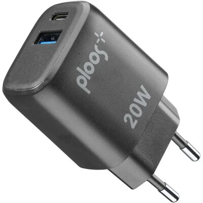 PLOOS - PLACH2USBPD20WK - Nero - USB-C PD 20W - Caricatore PLOOS - PLACH2USBPD20WK - Nero - USB-C PD 20W - Caricatore