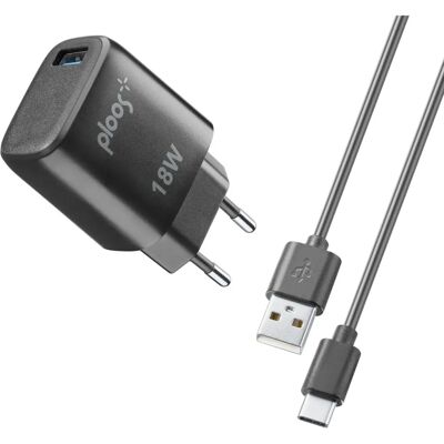 Ploos - Caricabatterie USB-C da 20W per Smartphone - Nero Ploos - Caricabatterie USB-C da 20W per Smartphone - Nero