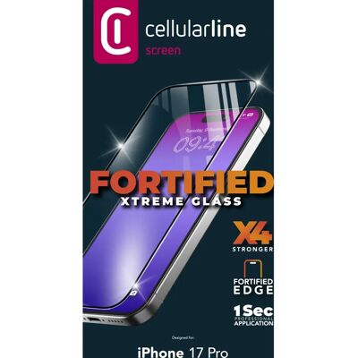 Cellularline Fortified Xtreme Glass iPhone 17 Pro - Displayschutz Cellularline Fortified Xtreme Glass iPhone 17 Pro - Displayschutz