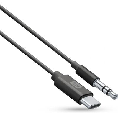 Cellularline - AUX Music Cable Type-C - Schwarz - Audio Kabel Cellularline - AUX Music Cable Type-C - Schwarz - Audio Kabel