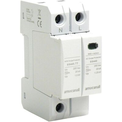 ARNOCANALI SS440.2TT Surge Arrester - Low-voltage protection, T2 class, 2 modules ARNOCANALI SS440.2TT Surge Arrester - Low-voltage protection, T2 class, 2 modules