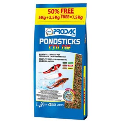 PRODAC PondSticks Color Visvoer - Koi & Goudvissen - 42L 7,5kg PRODAC PondSticks Color Visvoer - Koi & Goudvissen - 42L 7,5kg