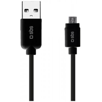 Kabel USB 2.0 Micro-USB SBS 1m - Czarny - Dane i Ładowanie Kabel USB 2.0 Micro-USB SBS 1m - Czarny - Dane i Ładowanie