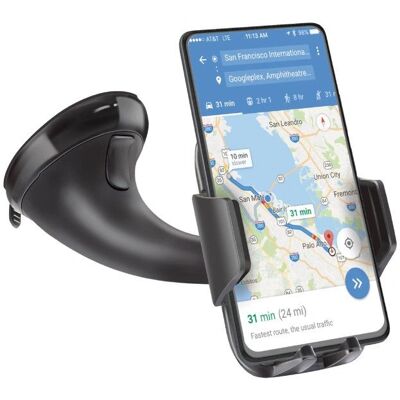 SBS Schwarze Smartphone-Autohalterung 360° verstellbar 55-85mm SBS Schwarze Smartphone-Autohalterung 360° verstellbar 55-85mm
