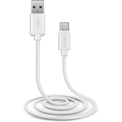 Kabel USB SBS - Micro-USB B do USB A 1m Biały Kabel USB SBS - Micro-USB B do USB A 1m Biały