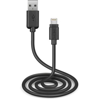 Câble Lightning SBS - 1m Noir - Publicité Câble Lightning SBS - 1m Noir - Publicité