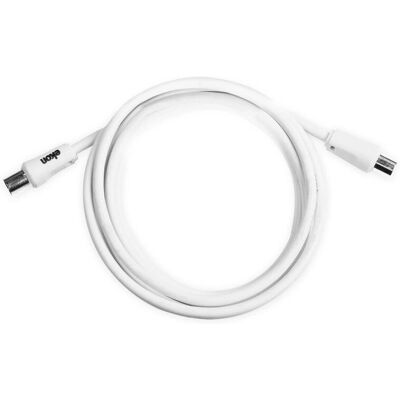 Ekon ECANX18MFW coaxiale kabel - 1,8m, 9,5mm, Wit Ekon ECANX18MFW coaxiale kabel - 1,8m, 9,5mm, Wit