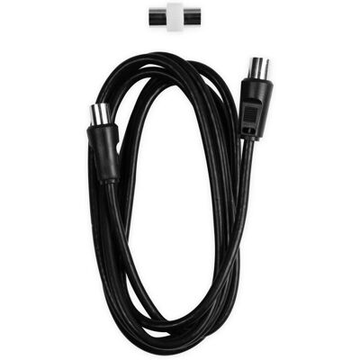 Cavo coassiale EKON ECAN18MFK - 1,8 m, Nero, Incluso Adattatore Cavo coassiale EKON ECAN18MFK - 1,8 m, Nero, Incluso Adattatore