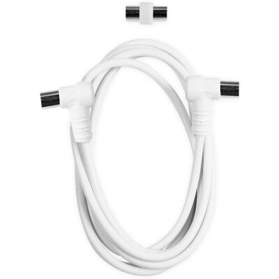 Ekon ECAN1890MFW coaxkabel - 1,8 m, Wit, 9,5 mm connectoren Ekon ECAN1890MFW coaxkabel - 1,8 m, Wit, 9,5 mm connectoren