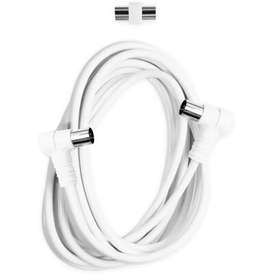 Ekon ECAN3090MFW câble coaxial - 3m Blanc - Câble coaxial - Publicité Ekon ECAN3090MFW câble coaxial - 3m Blanc - Câble coaxial - Publicité
