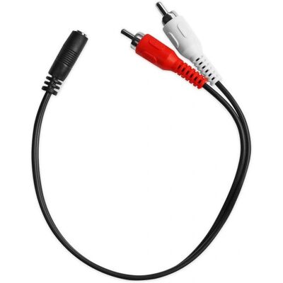 Ekon 0,3 m Stereo RCA Audiokabel - Schwarz Ekon 0,3 m Stereo RCA Audiokabel - Schwarz