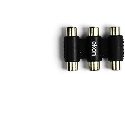 Ekon - ECVAD3RCAFF - 3x RCA weiblich - Kabeladapter Ekon - ECVAD3RCAFF - 3x RCA weiblich - Kabeladapter