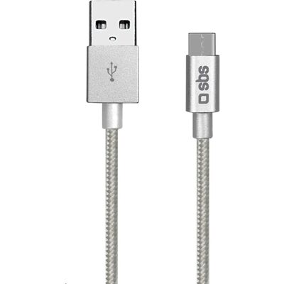 SBS USB Kabel - 1,5m USB A USB C Silber - Daten & Laden SBS USB Kabel - 1,5m USB A USB C Silber - Daten & Laden