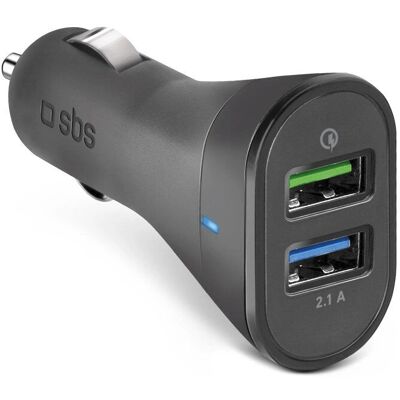 SBS TECR2USBQCH3 Chargeur rapide noir - Adaptateur auto SBS TECR2USBQCH3 Chargeur rapide noir - Adaptateur auto