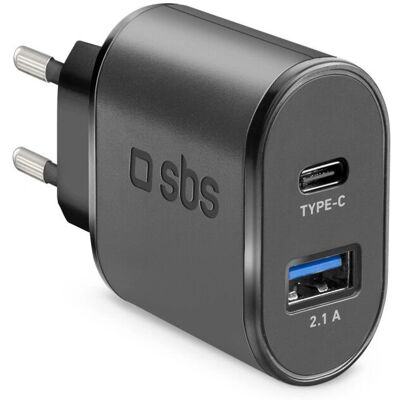 Cargador SBS - 15W Interior USB-C Carga rápida - Inversor de corriente Cargador SBS - 15W Interior USB-C Carga rápida - Inversor de corriente