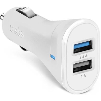 Cargador de coche SBS TECR2USB24AWFAST - Doble USB, Carga rápida Cargador de coche SBS TECR2USB24AWFAST - Doble USB, Carga rápida