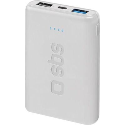 Power Bank SBS Biały 5000mAh Ładowanie Szybkie Power Bank SBS Biały 5000mAh Ładowanie Szybkie