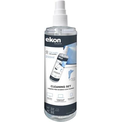 Ekon ECCLEAN250ML apparatuurreinigingskit LCD/LED/Plasma, Spray en doek Ekon ECCLEAN250ML apparatuurreinigingskit LCD/LED/Plasma, Spray en doek