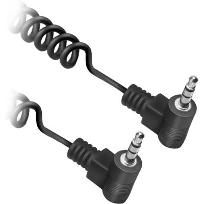 Ekon - ECAJACK90SPIR075 - 0,75 m - Schwarz - Audio cable Ekon - ECAJACK90SPIR075 - 0,75 m - Schwarz - Audio cable