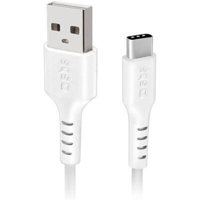 Kabel USB-C Biały SBS 1,5m - Transfer danych i ładowanie Kabel USB-C Biały SBS 1,5m - Transfer danych i ładowanie