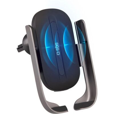 SBS Wireless Autohalterung - 15 W Schnellladung - Schwarz, Grau SBS Wireless Autohalterung - 15 W Schnellladung - Schwarz, Grau