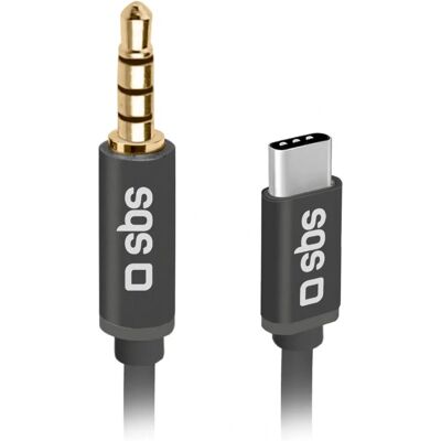 SBS USB-C 3,5mm Audio Kabel - Schwarz SBS USB-C 3,5mm Audio Kabel - Schwarz