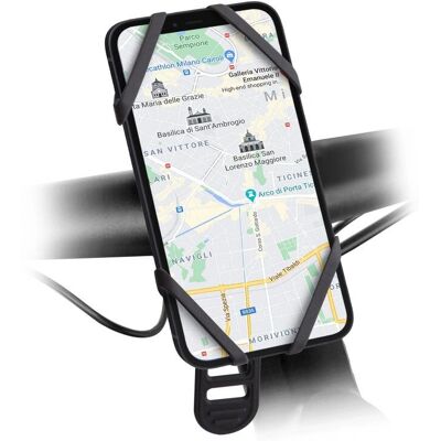 SBS Silikon-Handyhalterung bis 6.5'' für Fahrrad/E-Scooter, Schwarz SBS Silikon-Handyhalterung bis 6.5'' für Fahrrad/E-Scooter, Schwarz
