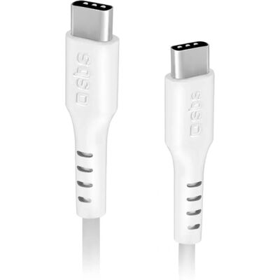 Kabel USB-C do USB-C SBS Biały - 1,5m - Dane i Ładowanie Kabel USB-C do USB-C SBS Biały - 1,5m - Dane i Ładowanie