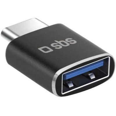 SBS USB-C til USB-A Adapter - Svart - Gender Changer SBS USB-C til USB-A Adapter - Svart - Gender Changer