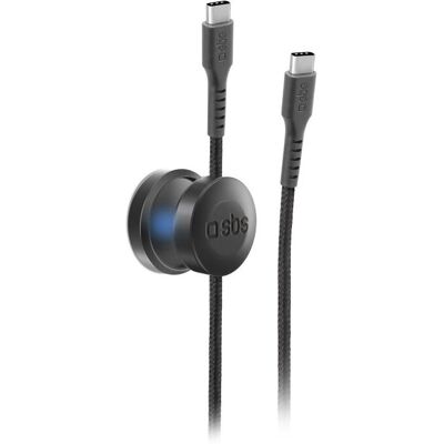 Kabel USB-C SBS 1m z Magnesowym Uchwyt - Czarny Kabel USB-C SBS 1m z Magnesowym Uchwyt - Czarny