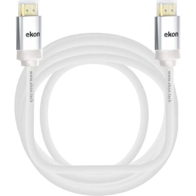 Cavo HDMI EKON 3m - Connettori 8K, 2.1, Bianco Cavo HDMI EKON 3m - Connettori 8K, 2.1, Bianco