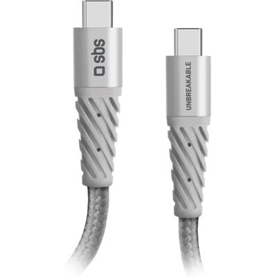 SBS Silber USB-C Kabel 1,5m - Robust & Schneller Datentransfer SBS Silber USB-C Kabel 1,5m - Robust & Schneller Datentransfer