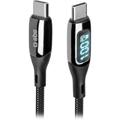 Cavo USB-C SBS 1m Nero - Power Delivery 100W Cavo USB-C SBS 1m Nero - Power Delivery 100W