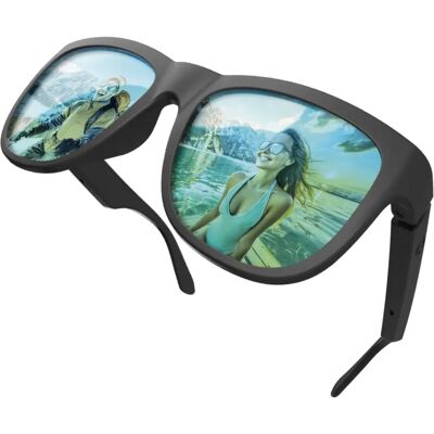 Óculos de sol sem fio Music Hero com condução de ar - Preto Óculos de sol sem fio Music Hero com condução de ar - Preto