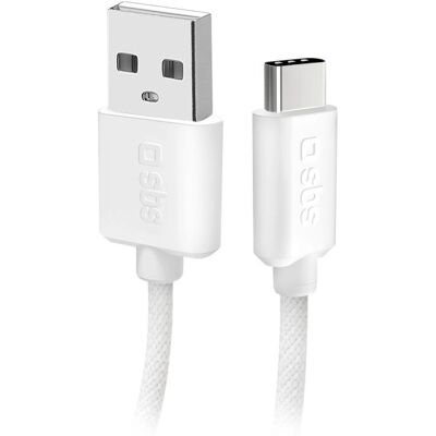 Kabel USB SBS 1,5 m USB A do USB C Biały Kabel USB SBS 1,5 m USB A do USB C Biały