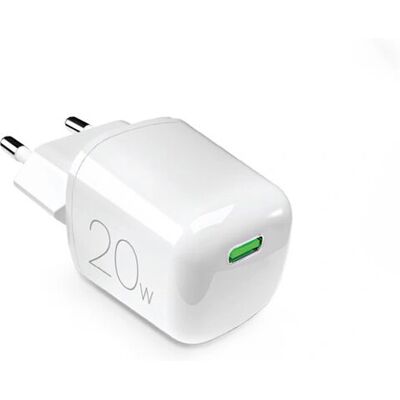 Puro Hvid 20W Smartphone Oplader - Kompakt & Hurtig Puro Hvid 20W Smartphone Oplader - Kompakt & Hurtig