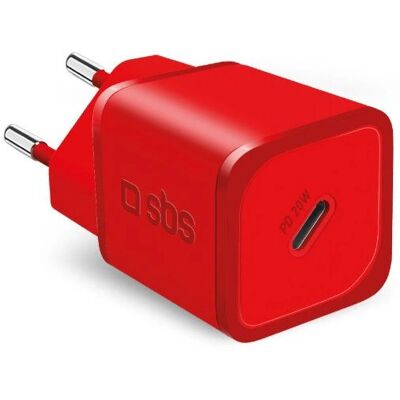 SBS SBS TETRGAN1C20R Caricabatterie USB-C GaN 20W - Ricarica rapida SBS SBS TETRGAN1C20R Caricabatterie USB-C GaN 20W - Ricarica rapida