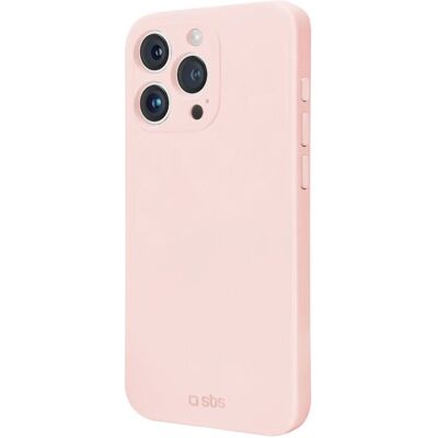 SBS iPhone 15 Pro Pink Weiche Mikrofaser Rigid TPU Hülle SBS iPhone 15 Pro Pink Weiche Mikrofaser Rigid TPU Hülle