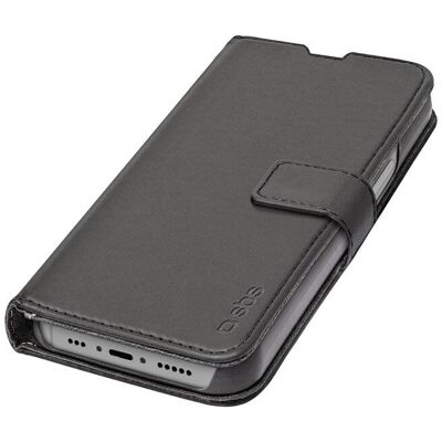 Coque portefeuille SBS pour iPhone 15 - Microfibre, emplacements pour cartes, support - Publicité Coque portefeuille SBS pour iPhone 15 - Microfibre, emplacements pour cartes, support - Publicité