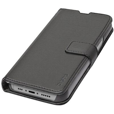 Étui portefeuille SBS pour iPhone 15 Pro avec support - Noir - Publicité Étui portefeuille SBS pour iPhone 15 Pro avec support - Noir - Publicité