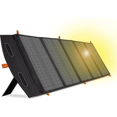 Przenośny panel słoneczny SBS 100W z USB-A i USB-C - Czarny Przenośny panel słoneczny SBS 100W z USB-A i USB-C - Czarny